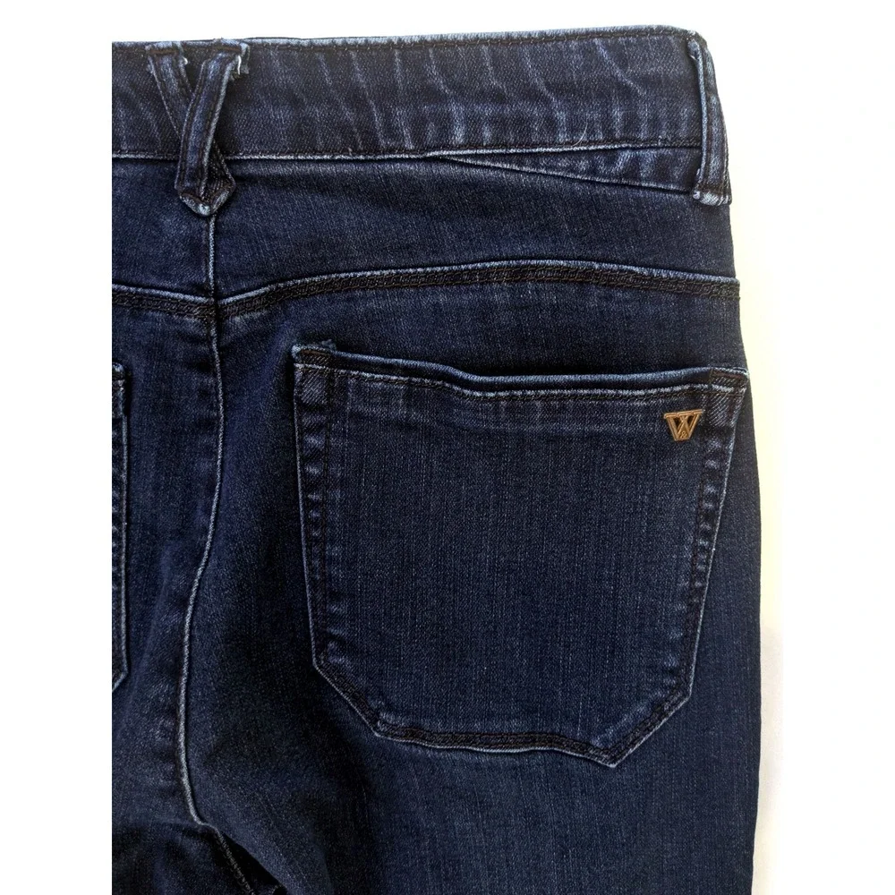 Wit & Wisdom Ab-solution Straight Leg Dark Wash Raw Hem Jeans Size 0